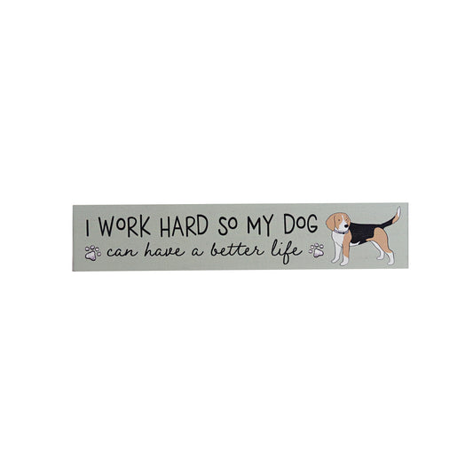 Charming green wooden room decor featuring adorable dog illustrations and heartwarming quotes, designed as a thoughtful and compact gift for dog lovers. This small wooden ornament is perfect for shelves, tables, or any cozy space in a pet-friendly home. 1
