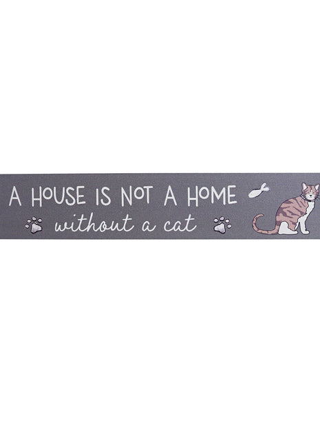 Beautiful grey wooden cat room decor with adorable cat patterns and heartwarming quotes, designed as a thoughtful gift for cat owners. This small and compact wooden ornament is perfect for decorating shelves, tables, or any cozy space in a cat-friendly home. 1
