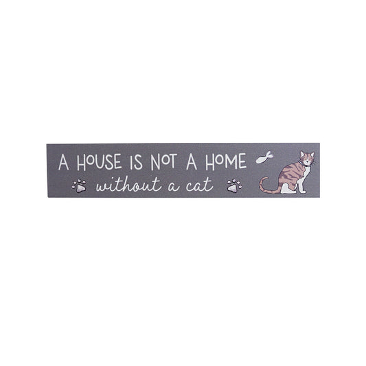 Beautiful grey wooden cat room decor with adorable cat patterns and heartwarming quotes, designed as a thoughtful gift for cat owners. This small and compact wooden ornament is perfect for decorating shelves, tables, or any cozy space in a cat-friendly home. 1
