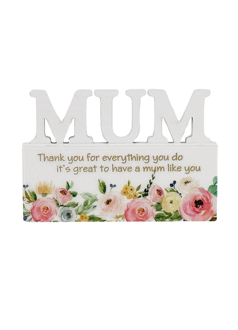 A charming Mum letter-shaped home decor, designed with beautiful floral patterns, making it an ideal Mother’s Day gift. This elegant piece features vibrant flowers around the letters, symbolizing love and appreciation. Perfect for celebrating Mother's Day, this decorative ornament can be placed in any room of the house to brighten up the space. A thoughtful and meaningful gift for mom, adding a personalized and floral touch to her home decor. 1
