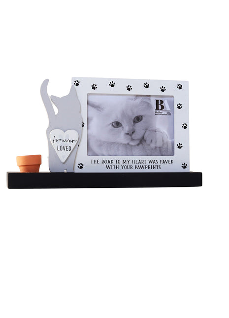 Wooden pet memorial picture frame, cat memorial photo frame designed to honor the memory of beloved pets, a heartfelt keepsake for displaying cherished photos. 1
