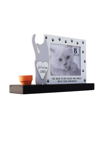 Wooden pet memorial picture frame, cat memorial photo frame designed to honor the memory of beloved pets, a heartfelt keepsake for displaying cherished photos. 2
