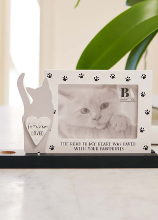 Wooden pet memorial picture frame, cat memorial photo frame designed to honor the memory of beloved pets, a heartfelt keepsake for displaying cherished photos. 3
