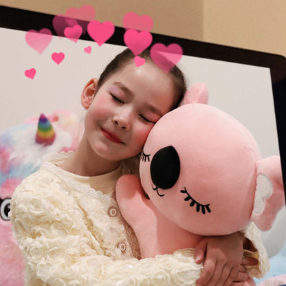 Adorable pink koala plush toy, soft and squishy, perfect as a stuffed animal or pillow for kids. This cute Koala plushie adds charm and comfort to any space, ideal for kids and Koala lovers alike, and perfect as a gift or cozy companion. 10
