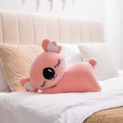 Adorable pink koala plush toy, soft and squishy, perfect as a stuffed animal or pillow for kids. This cute Koala plushie adds charm and comfort to any space, ideal for kids and Koala lovers alike, and perfect as a gift or cozy companion. 5
