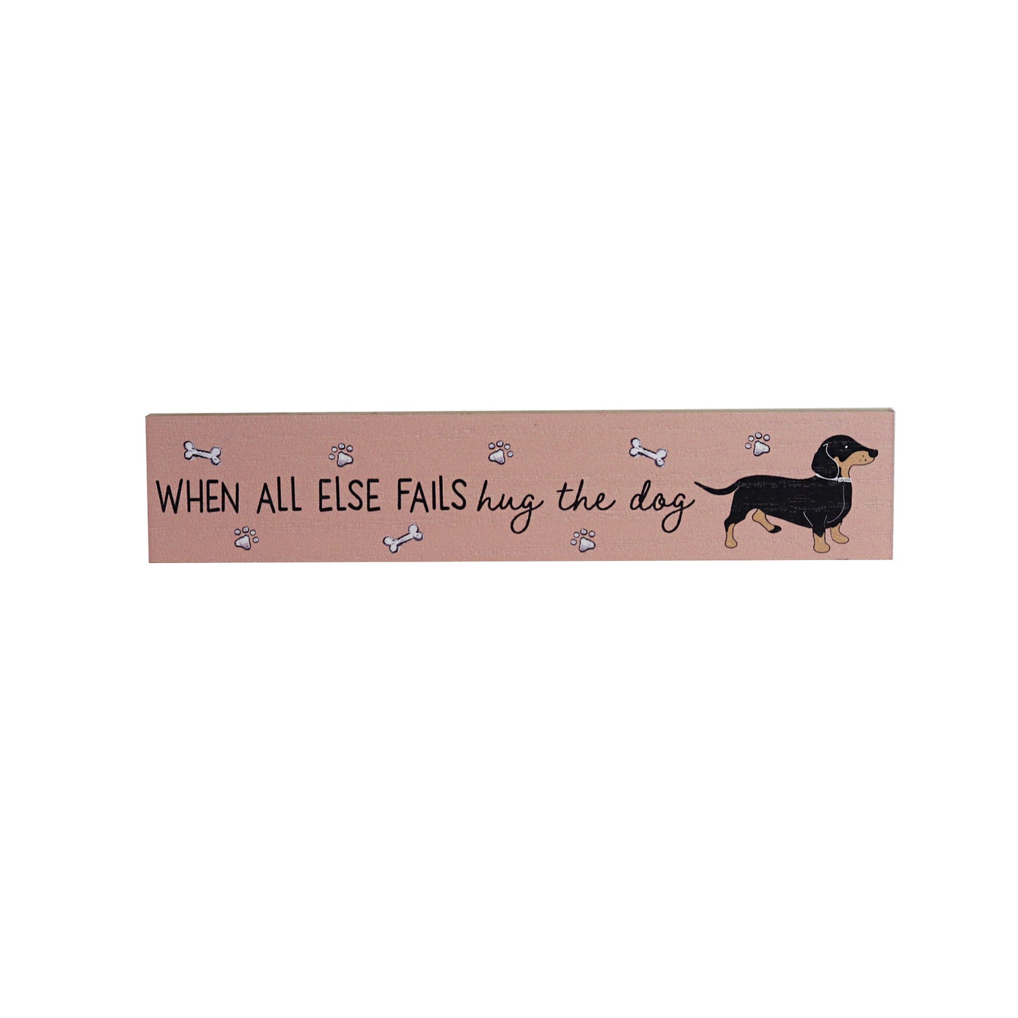 Charming pink wooden room decor featuring adorable dog illustrations and heartwarming quotes, designed as a thoughtful and compact gift for dog lovers. This small wooden ornament is perfect for shelves, tables, or any cozy space in a pet-friendly home. 1
