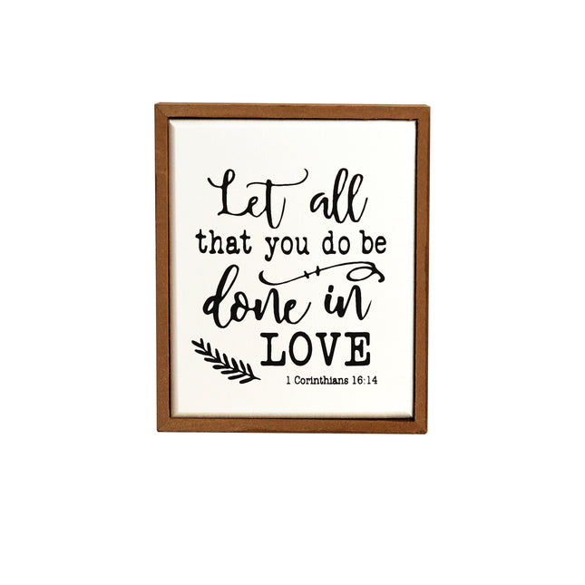 Rectangular wooden decoration featuring a white center and wooden border, printed with a heartfelt quote. A versatile home decor piece and thoughtful gift for any occasion, perfect for placing on shelves, desks, or mantelpieces. 1
