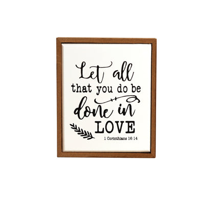 Rectangular wooden decoration featuring a white center and wooden border, printed with a heartfelt quote. A versatile home decor piece and thoughtful gift for any occasion, perfect for placing on shelves, desks, or mantelpieces. 1
