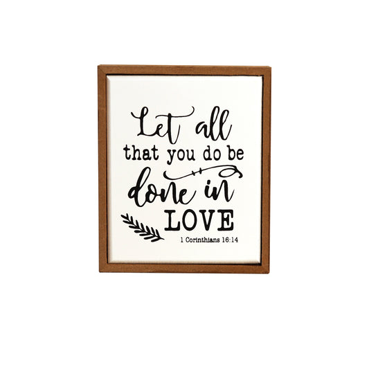 Rectangular wooden decoration featuring a white center and wooden border, printed with a heartfelt quote. A versatile home decor piece and thoughtful gift for any occasion, perfect for placing on shelves, desks, or mantelpieces. 1
