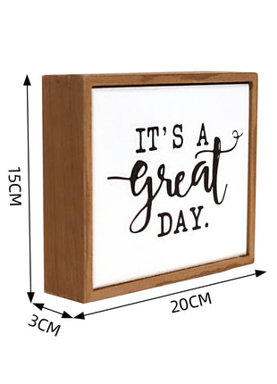 Rectangular wooden decoration featuring a white center and wooden border, printed with a heartfelt quote. A versatile home decor piece and thoughtful gift for any occasion, perfect for placing on shelves, desks, or mantelpieces. 11
