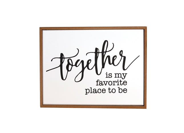 Rectangular wooden decoration featuring a white center and wooden border, printed with a heartfelt quote. A versatile home decor piece and thoughtful gift for any occasion, perfect for placing on shelves, desks, or mantelpieces. 6
