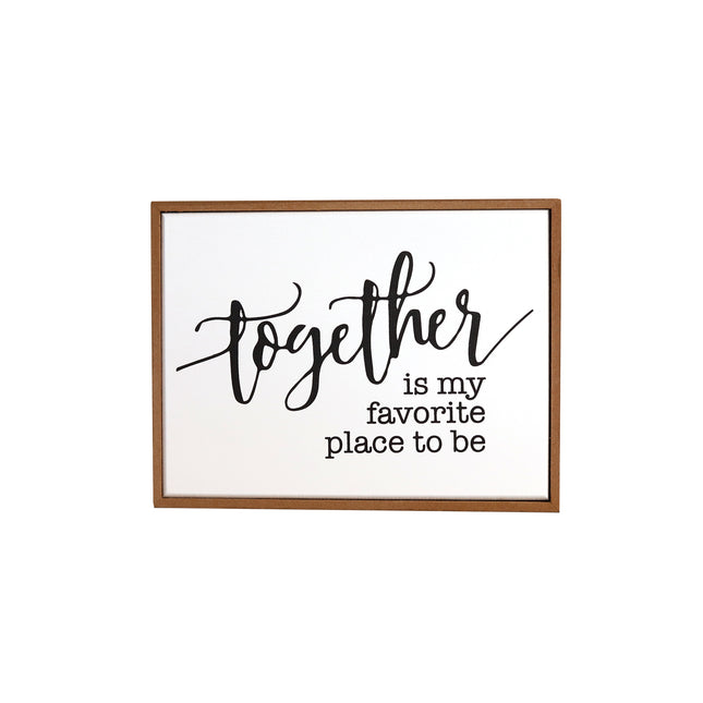 Rectangular wooden decoration featuring a white center and wooden border, printed with a heartfelt quote. A versatile home decor piece and thoughtful gift for any occasion, perfect for placing on shelves, desks, or mantelpieces. 6
