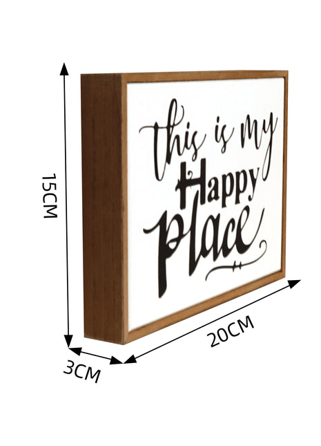 Rectangular wooden decoration featuring a white center and wooden border, printed with a heartfelt quote. A versatile home decor piece and thoughtful gift for any occasion, perfect for placing on shelves, desks, or mantelpieces. 9
