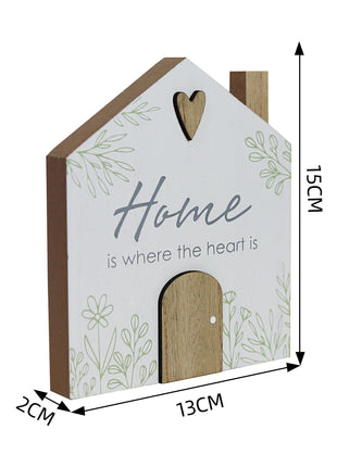 Charming rustic wooden miniature house model with love, designed in a country style. Home Is Where the Heart Is. This small and elegant home decor piece is perfect for adding a touch of countryside charm to any tabletop or shelf. 2
