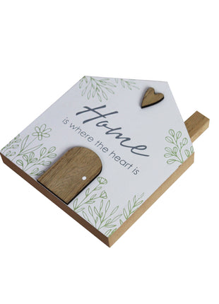 Charming rustic wooden miniature house model with love, designed in a country style. Home Is Where the Heart Is. This small and elegant home decor piece is perfect for adding a touch of countryside charm to any tabletop or shelf. 3
