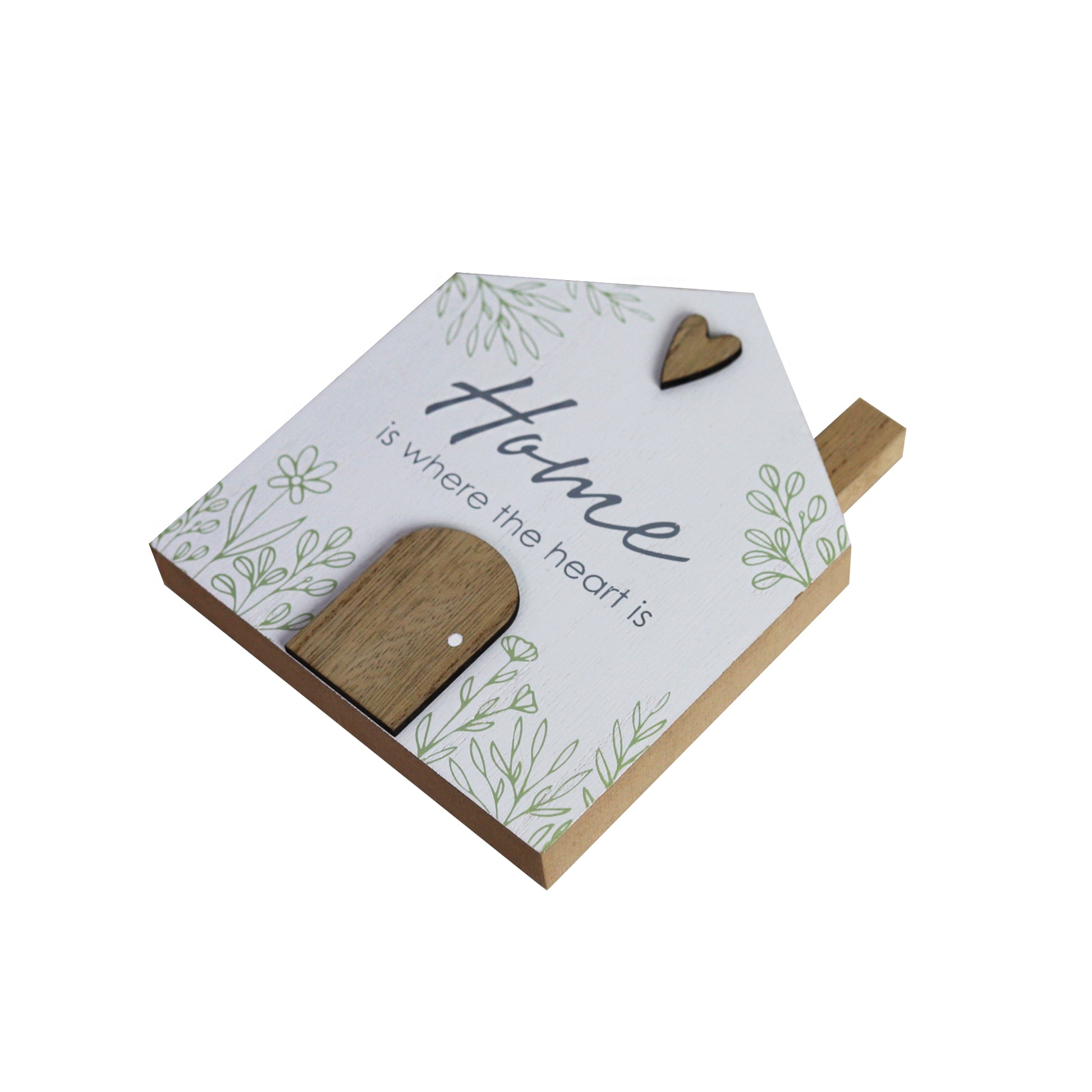 Charming rustic wooden miniature house model with love, designed in a country style. Home Is Where the Heart Is. This small and elegant home decor piece is perfect for adding a touch of countryside charm to any tabletop or shelf. 3
