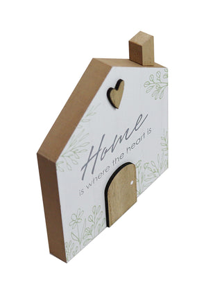 Charming rustic wooden miniature house model with love, designed in a country style. Home Is Where the Heart Is. This small and elegant home decor piece is perfect for adding a touch of countryside charm to any tabletop or shelf. 4
