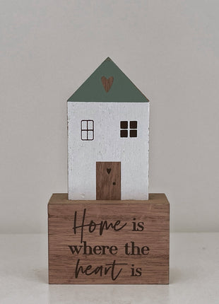 Charming rustic wooden miniature house model, designed in a country style. Home Is Where the Heart Is. This small and elegant home decor piece is perfect for adding a touch of countryside charm to any tabletop or shelf.