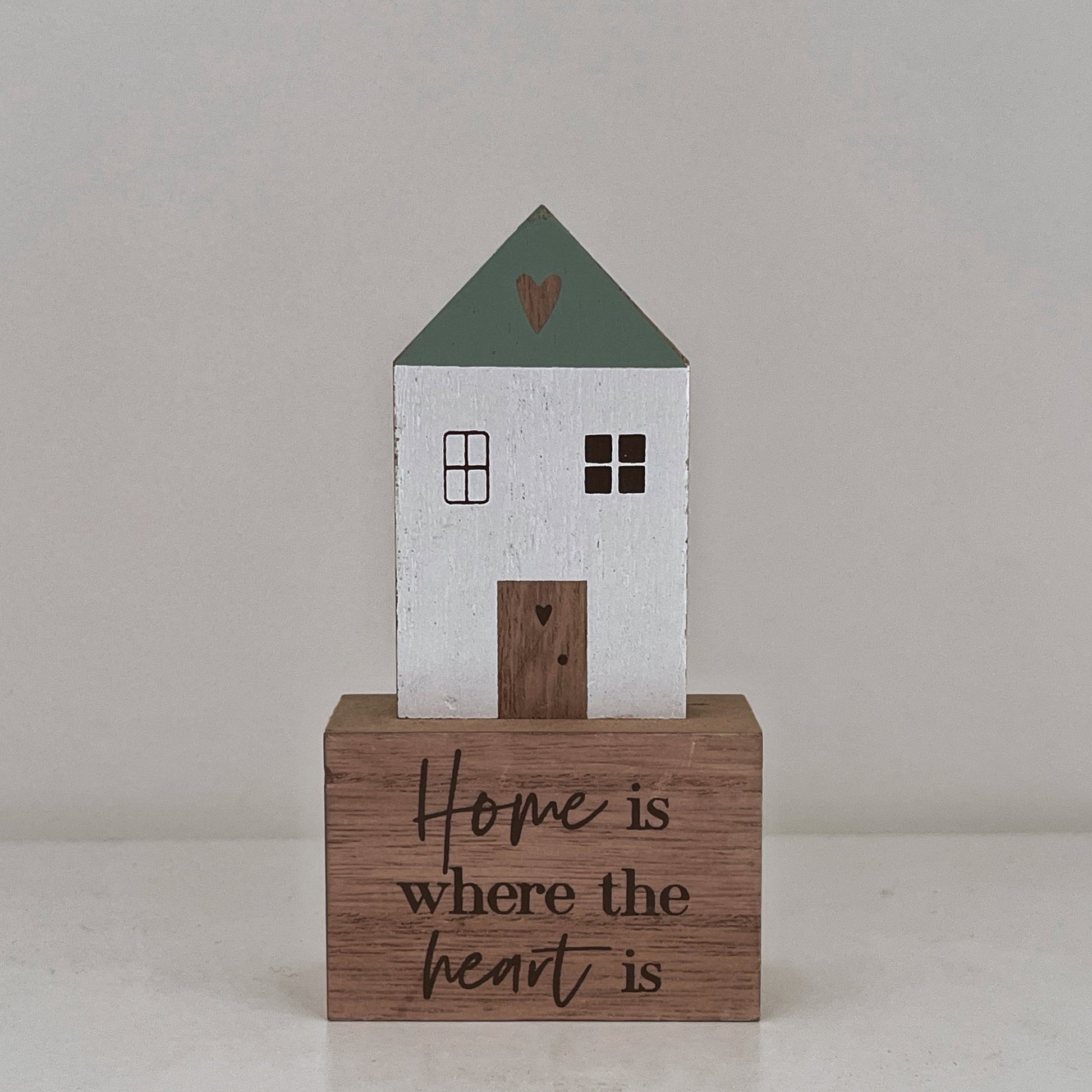 Charming rustic wooden miniature house model, designed in a country style. Home Is Where the Heart Is. This small and elegant home decor piece is perfect for adding a touch of countryside charm to any tabletop or shelf.