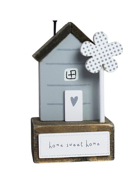 Charming rustic wooden miniature house model, designed in a country style. Sweet Home. This small and elegant home decor piece is perfect for adding a touch of countryside charm to any tabletop or shelf. 1
