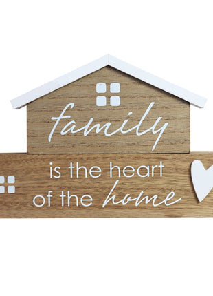 Charming rustic wooden miniature house model with love, designed in a country style. Family Is the Heart of the Home. This small and elegant home decor piece is perfect for adding a touch of countryside charm to any tabletop or shelf. 2
