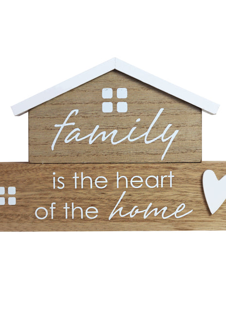 Charming rustic wooden miniature house model with love, designed in a country style. Family Is the Heart of the Home. This small and elegant home decor piece is perfect for adding a touch of countryside charm to any tabletop or shelf. 2
