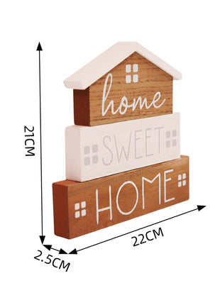 Charming rustic wooden miniature house model with love, designed in a country style. This small and elegant home decor piece is perfect for adding a touch of countryside charm to any tabletop or shelf. 2
