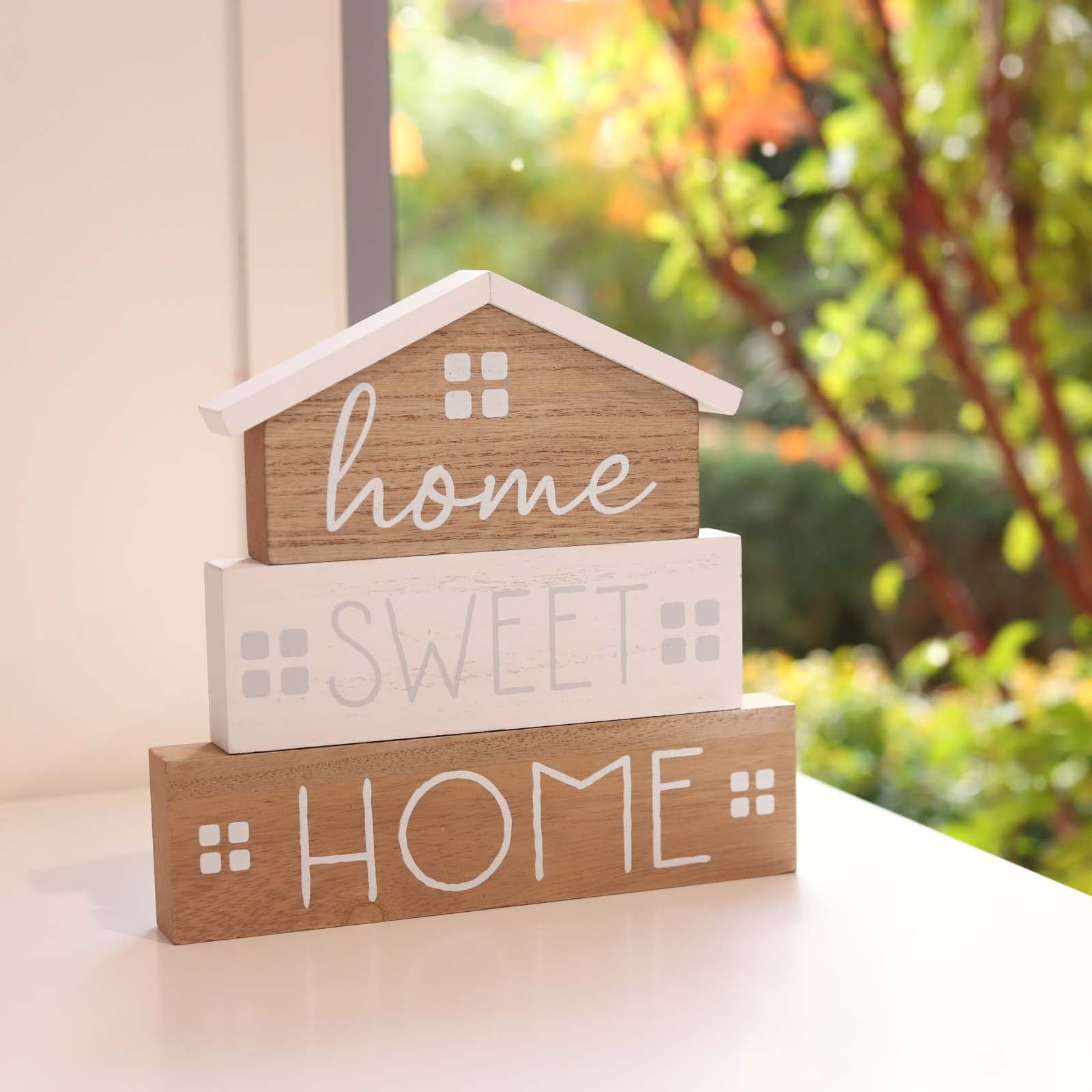 Charming rustic wooden miniature house model with love, designed in a country style. This small and elegant home decor piece is perfect for adding a touch of countryside charm to any tabletop or shelf. 3
