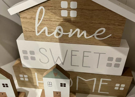 Charming rustic wooden miniature house model with love, designed in a country style. This small and elegant home decor piece is perfect for adding a touch of countryside charm to any tabletop or shelf. 4

