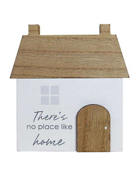 Charming rustic wooden miniature house model, designed in a country style. There is No Place Like Home. This small and elegant home decor piece is perfect for adding a touch of countryside charm to any tabletop or shelf. 1
