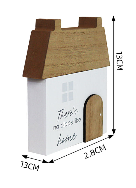 Charming rustic wooden miniature house model, designed in a country style. There is No Place Like Home. This small and elegant home decor piece is perfect for adding a touch of countryside charm to any tabletop or shelf. 2
