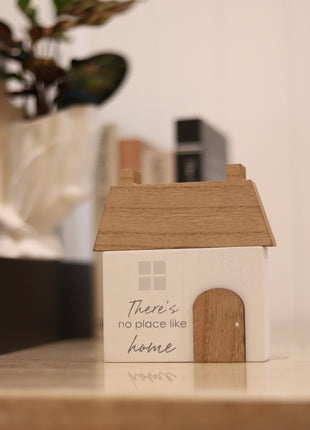 Charming rustic wooden miniature house model, designed in a country style. There is No Place Like Home. This small and elegant home decor piece is perfect for adding a touch of countryside charm to any tabletop or shelf. 4

