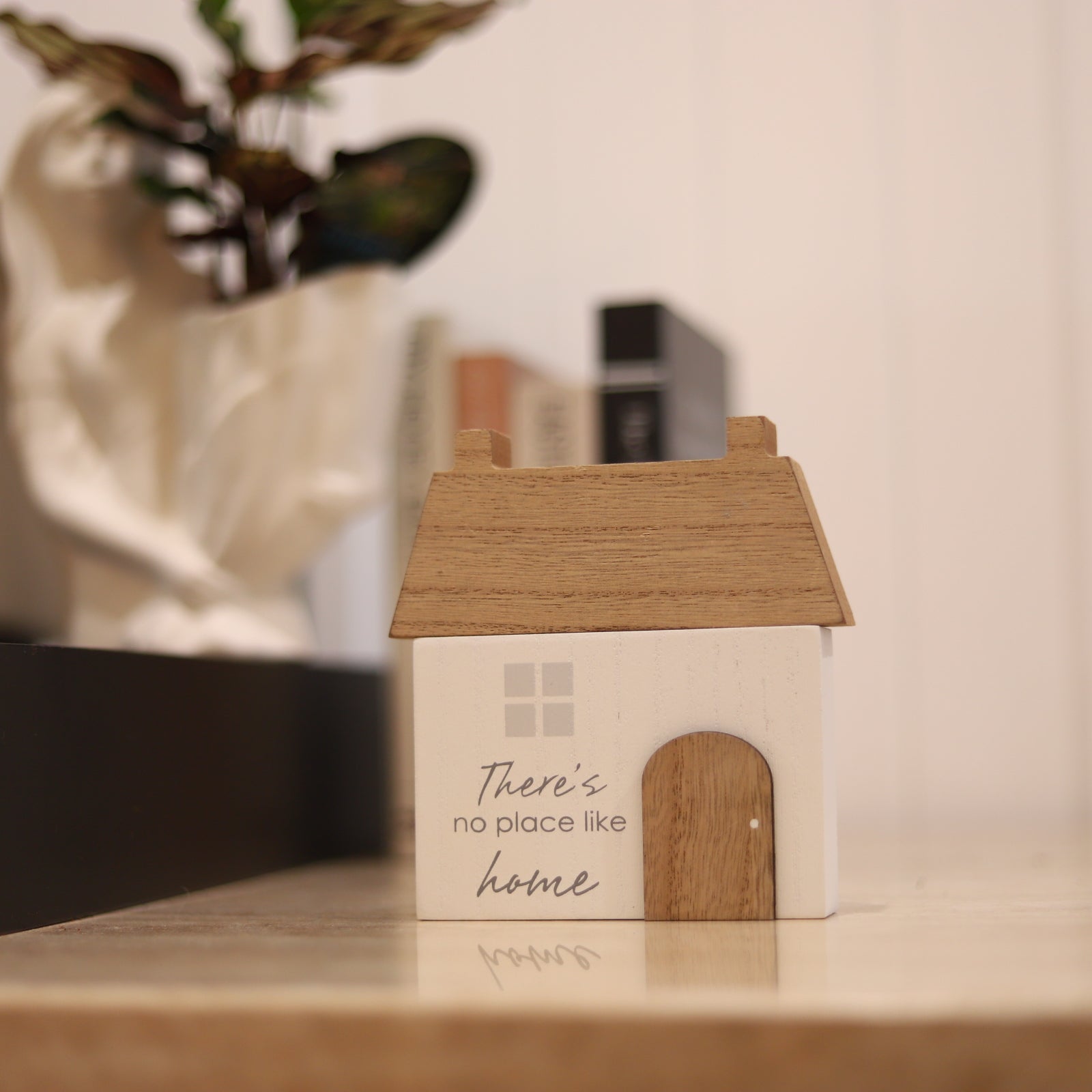 Charming rustic wooden miniature house model, designed in a country style. There is No Place Like Home. This small and elegant home decor piece is perfect for adding a touch of countryside charm to any tabletop or shelf. 4
