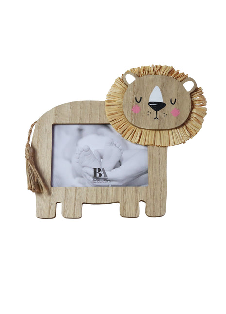 Wooden baby photo frame featuring a charming cartoon line design, baby showers gift, perfect as a decorative home ornament and keepsake, ideal for showcasing precious baby memories. 1
